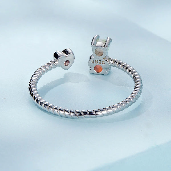 Little Bear CZ Adjustable Ring for Toddlers & Kids