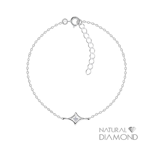 Diamond Shaped Bracelet With Natural Diamond For Kids and Teens