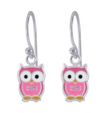 925 Sterling Silver Owl Drop Earrings For Teens, Kids - Forever Kids Jewelry