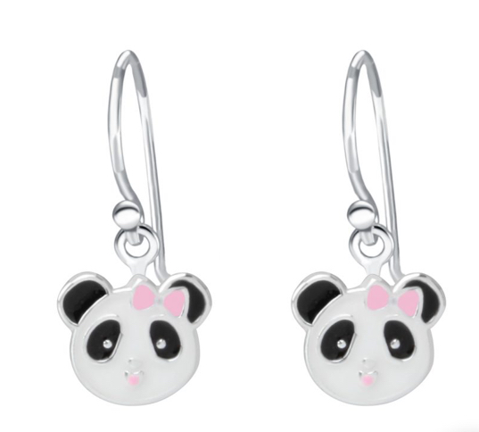 925 Sterling Silver Panda Drop Earrings For Teens, Kids - Forever Kids Jewelry