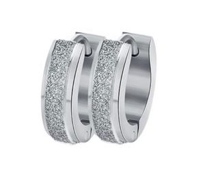 Frosted Plated Huggie Hoop Earrings For Teens - Forever Kids Jewelry