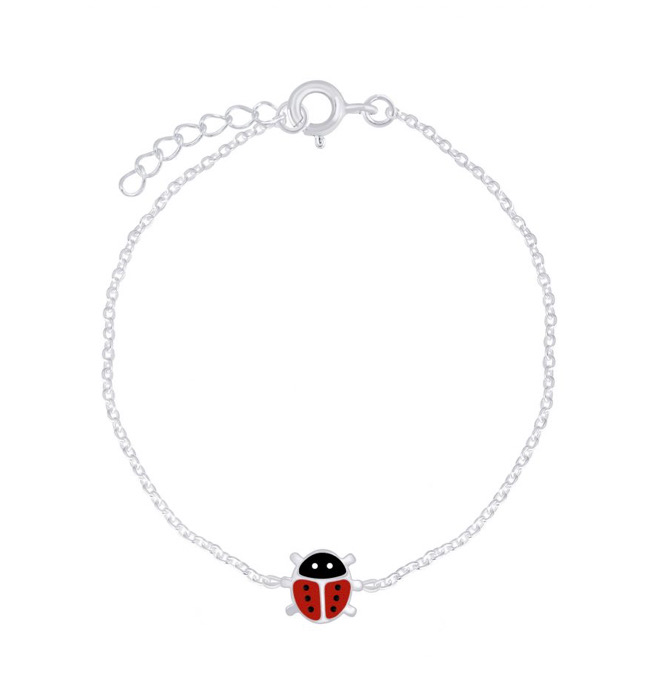 925 Sterling Silver Ladybug Bracelet for Toddlers and Kids - Forever Kids Jewelry
