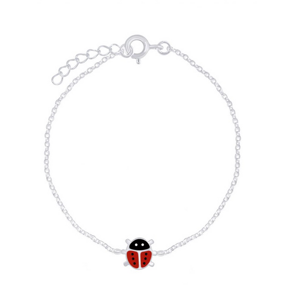 925 Sterling Silver Ladybug Bracelet for Toddlers and Kids - Forever Kids Jewelry