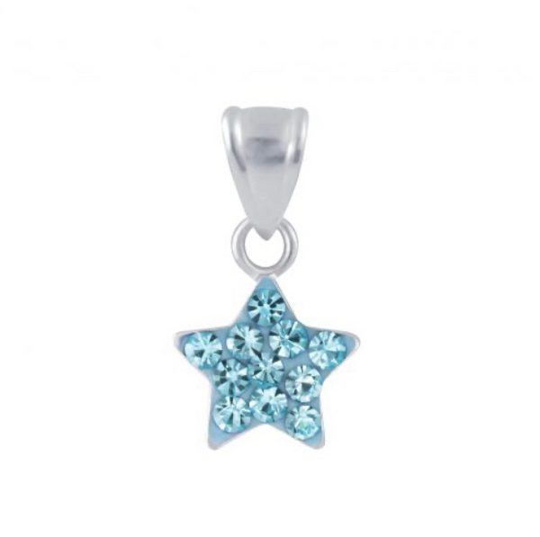 925 Sterling Silver Star Crystal Stones Necklace For Kids, Teens - Forever Kids Jewelry