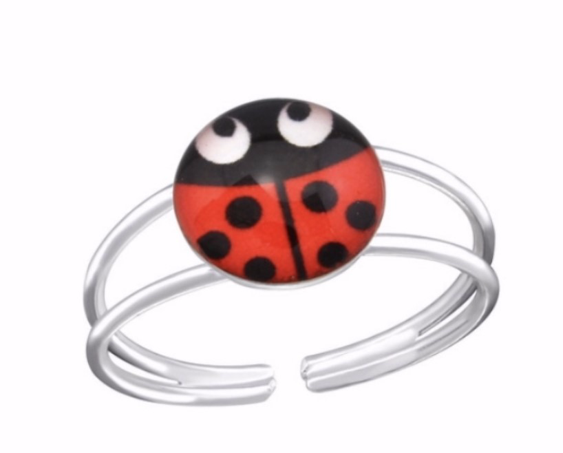 925 Sterling Silver Ladybug Ring For Toddlers, Kids - Forever Kids Jewelry