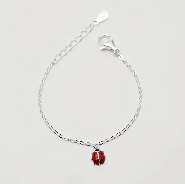 925 Sterling Silver Ladybug Bracelet For Toddlers, Kids - Forever Kids Jewelry