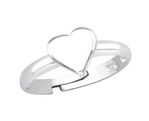925 Sterling Silver Polished Heart Ring For Toddlers, Kids, Teens - Forever Kids Jewelry