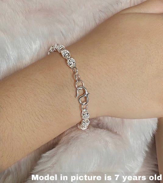 925 Sterling Silver Polished Bracelet for Baby, Toddlers, Kids