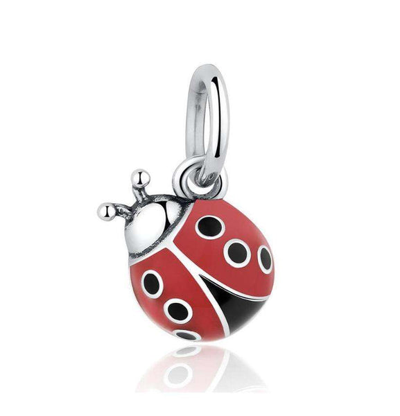 925 Sterling Silver Ladybug Charm Enamel - Forever Kids Jewelry