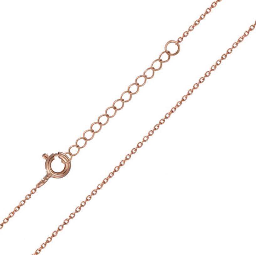 Gold Rose Plated, 925 Sterling Silver Cable Style Adjustable Chain Toddlers, Kids, Girls, Teens - Forever Kids Jewelry