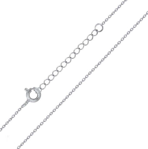 925 Sterling Silver Cable Style Adjustable Chain For Baby, Toddlers, Kids, Girls - Forever Kids Jewelry
